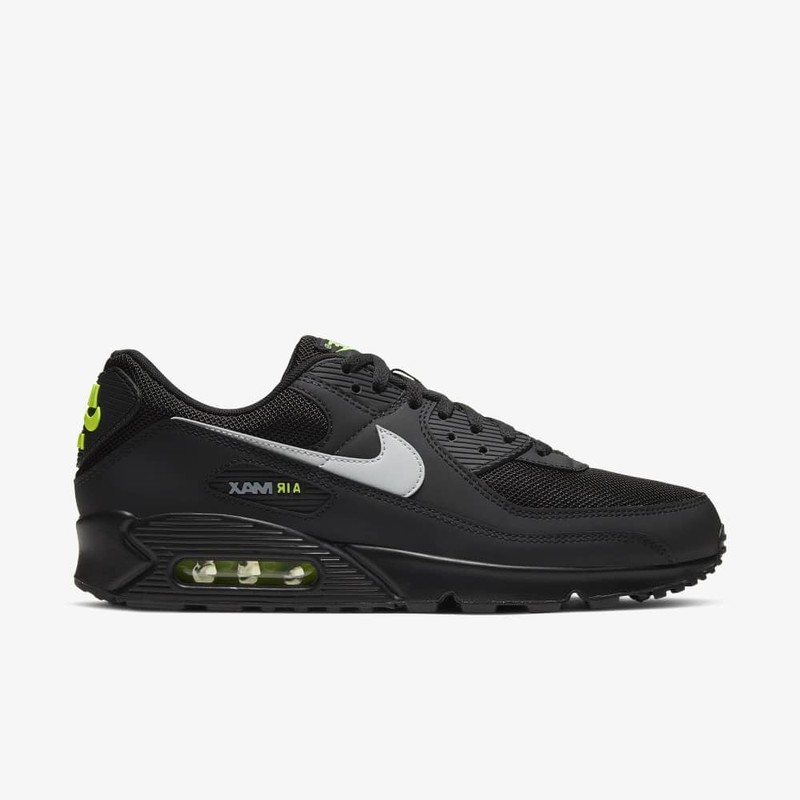 Nike air max 90 dark grey black volt best sale